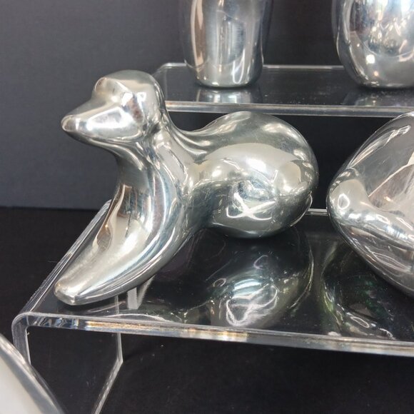 Lot Of 7+1 Hagen Collection by Leo Schimanszky Polished Chrome Figurines CANADA - Picture 6 of 16